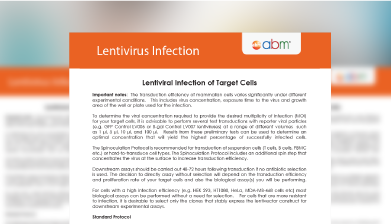 Lentivirus Infection Protocol